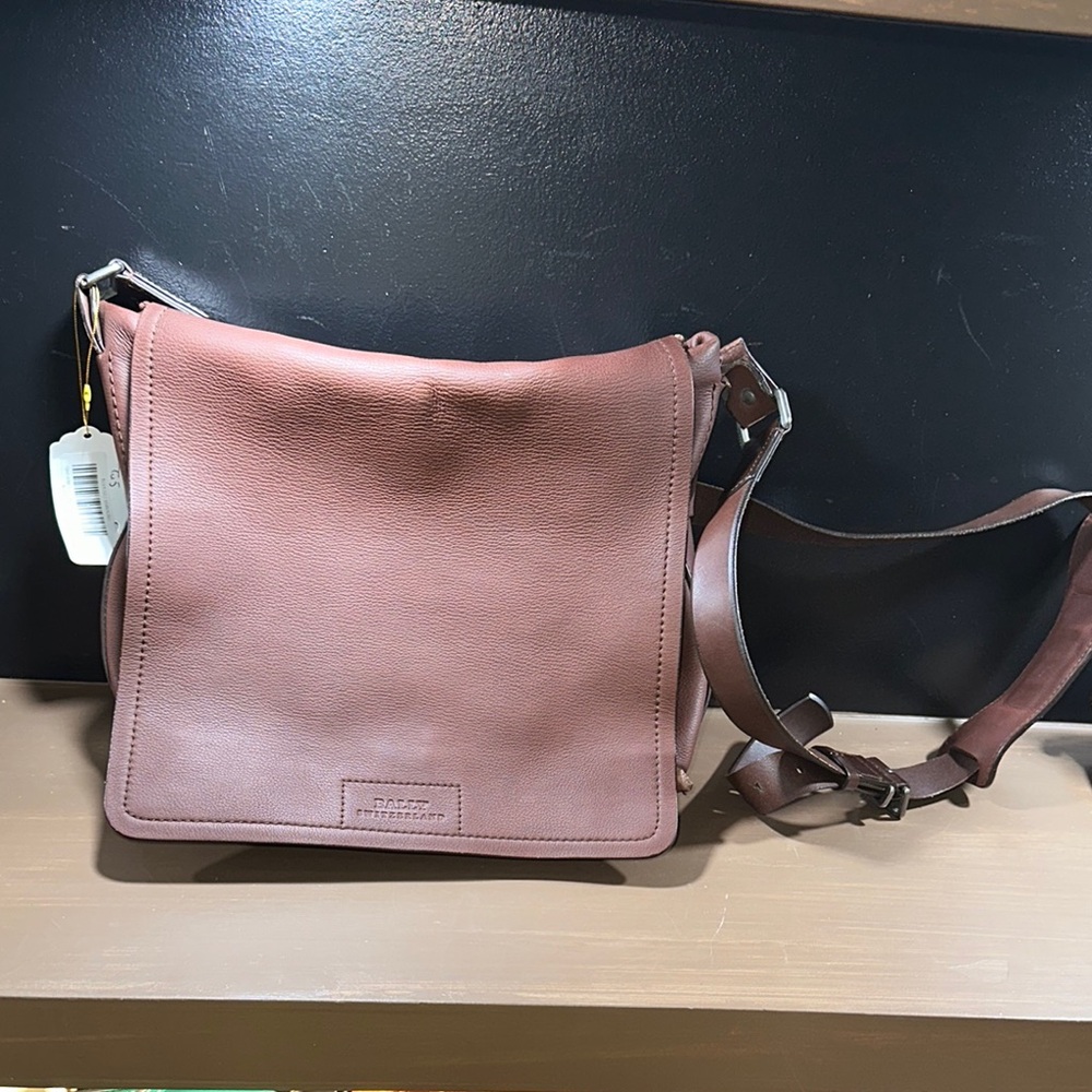 Bally Brown Leather Crossbody Bag with Adjustable Strap